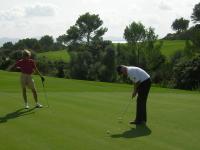 final putt at hole one from Wulf