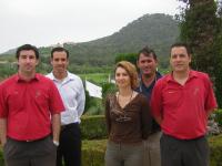at the back row from left the new Manager Israel Rodriguez with some of his staff