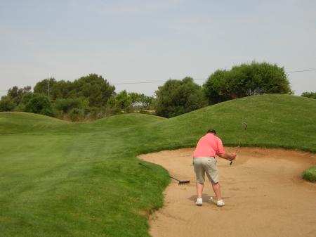 flight partner from Barnsley at green bunker hole 15
